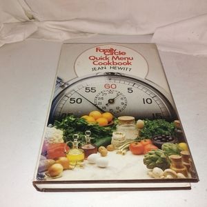 Family Circle Quick Menu Cookbook by Jean Hewitt 1978 HC Vintage Used